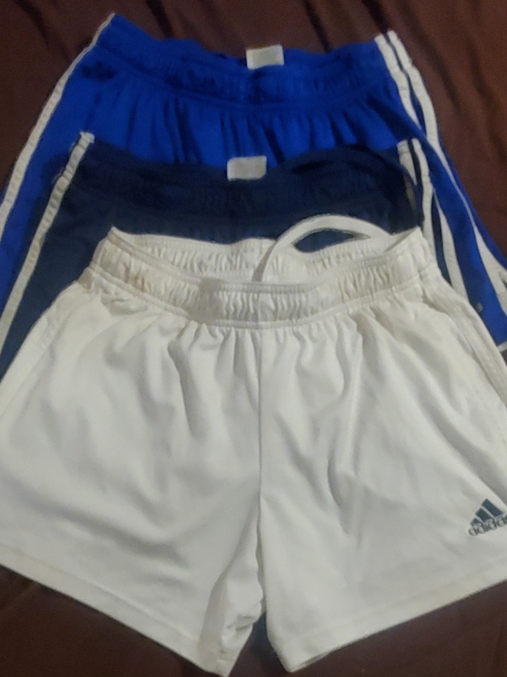 adidas Women's Athletic Shorts Set - White, Navy, Royal Blue Pre-owned